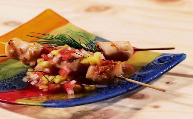 Brochetas de conchas